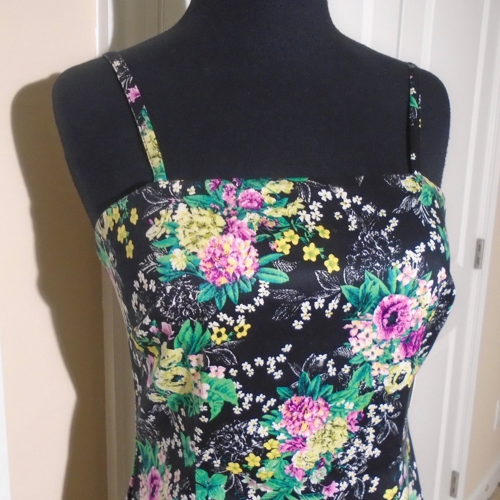 LAUNDRY NWT Floral Print Covert. Strapless Dress 2